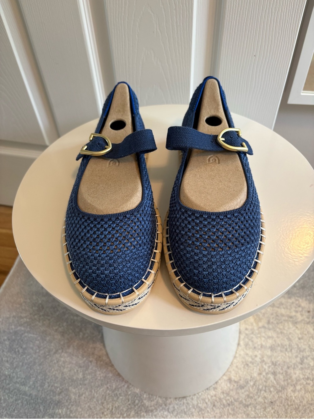 Rothy's Blue Breeze Mary Jane Espadrilles sz 9.5 Unworn